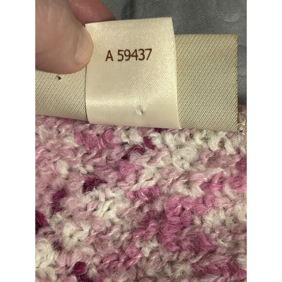 Boyne Valley Weavers Ireland Womens OS Pink Wool Alpaca Shaw Fisherman Coastal - Picture 7 of 8